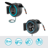 Gardena PowerRoll XL seina-voolikukast 35 m, türkiissinine – komplekt