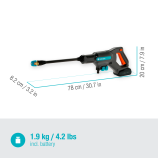 Gardena akutoitega keskrõhu pesur AquaClean 24/18V P4A Premium – komplekt