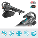 Gardena akutoitega tolmuimeja/puhur PowerJet Collect 18V P4A komplekt 14895-20