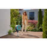 Gardena terrassikast voolikule RollUp S, 15 m voolik, türkiissinine, automaatne kerimine