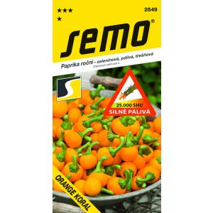 Seed Green Hot Pepper Orange Koral quick field 0,6 g SHU 25 000